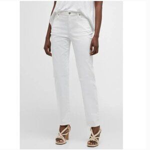 Eileen Fisher High-Rise Straight-Leg Stretch Denim Pants